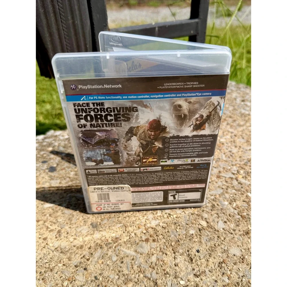 Cabela's Survival Shadows of Katmai PS3 PlayStation 3 Game Activision Move CIB